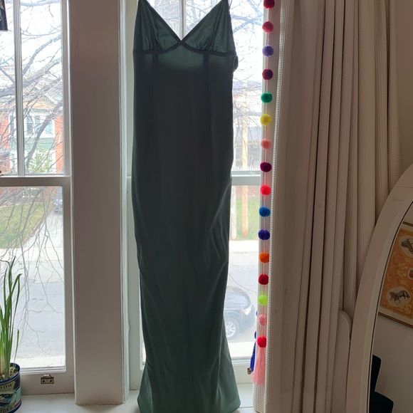Custom sage green fame and partners prom dress - Picture 2 of 5